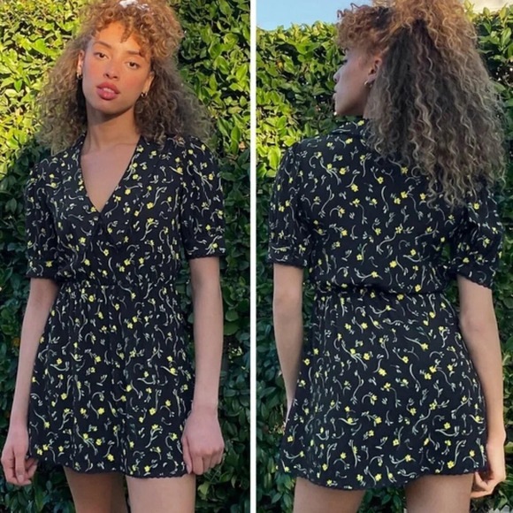 Aritzia Sunday Best New Aki Floral Mini Dress Size Small - Picture 2 of 9